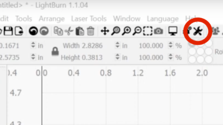 LightBurn Settings - LaserBeam