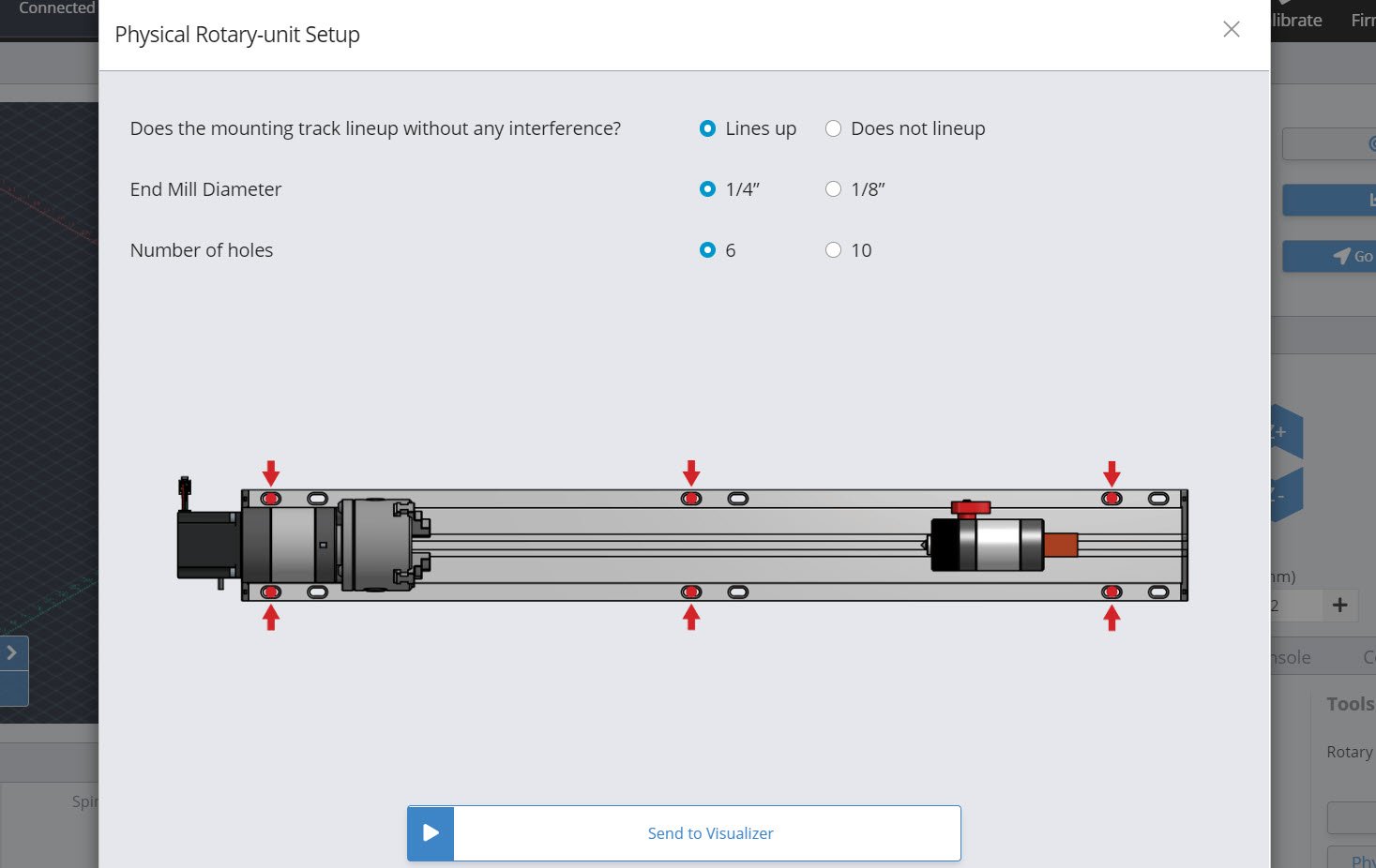 Table Setup - Vortex Rotary Axis