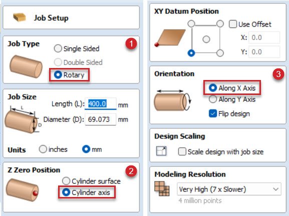 Rotary Axis Job Setup