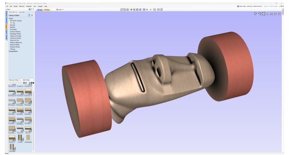 Adding some material connect your material with the stock cylinder