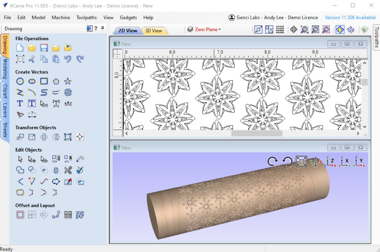 VCarving using a 2D pattern