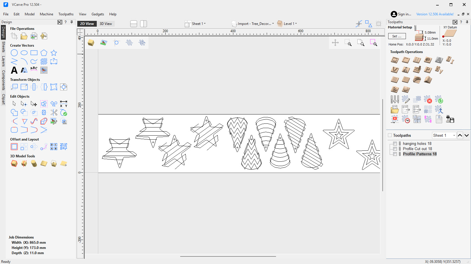 Using VCarve Pro to design some ornaments